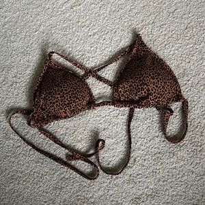 Xhilaration animal print bikini top